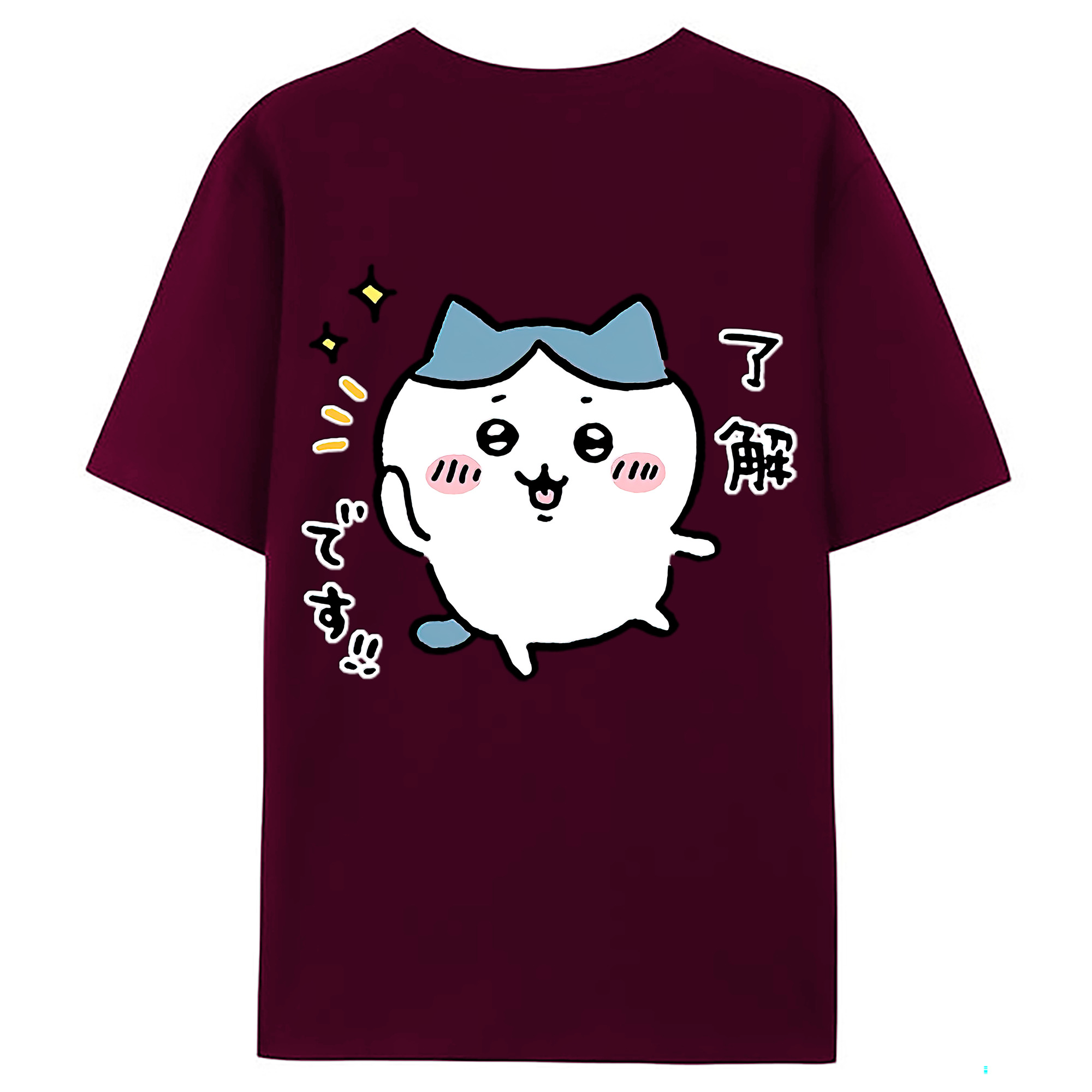 （画像用） ちいかわ ハチワレ Chii-kawa hachiware レディース半袖Tシャツ(バックプリント)